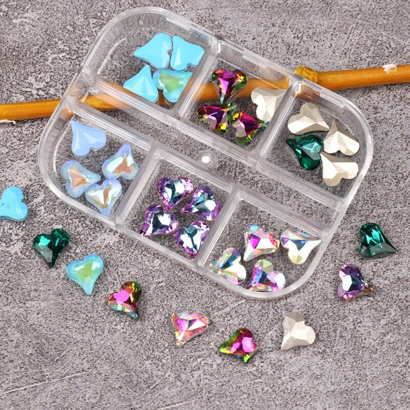 3D Aurora Hearts Nail Art Decoration Tray 6 Colours - Image 4