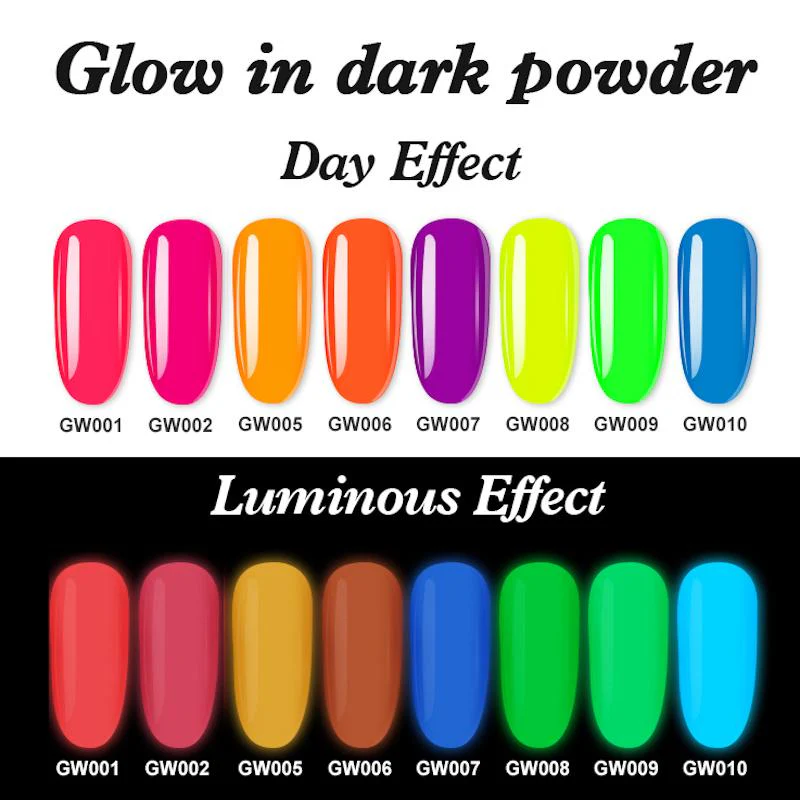 Acrylic Nail Powders - Glow in the Dark Collection - Image 3