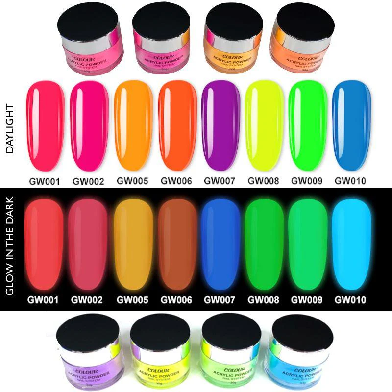 Acrylic Nail Powders - Glow in the Dark Collection - Image 5