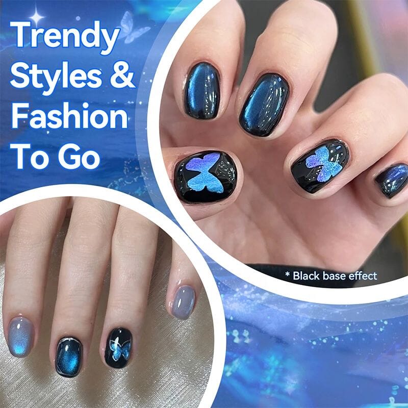 Aurora Blue Tears Cat Eye Gel Polish Born Pretty - Image 3