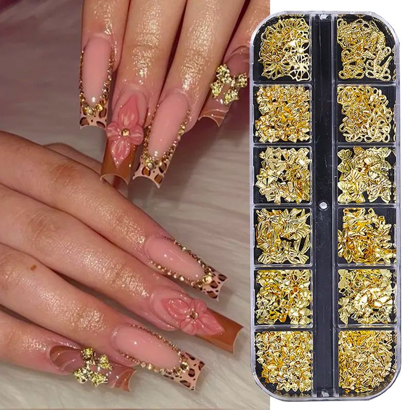 Bow Gold Nail Art Charms Tray - Image 3