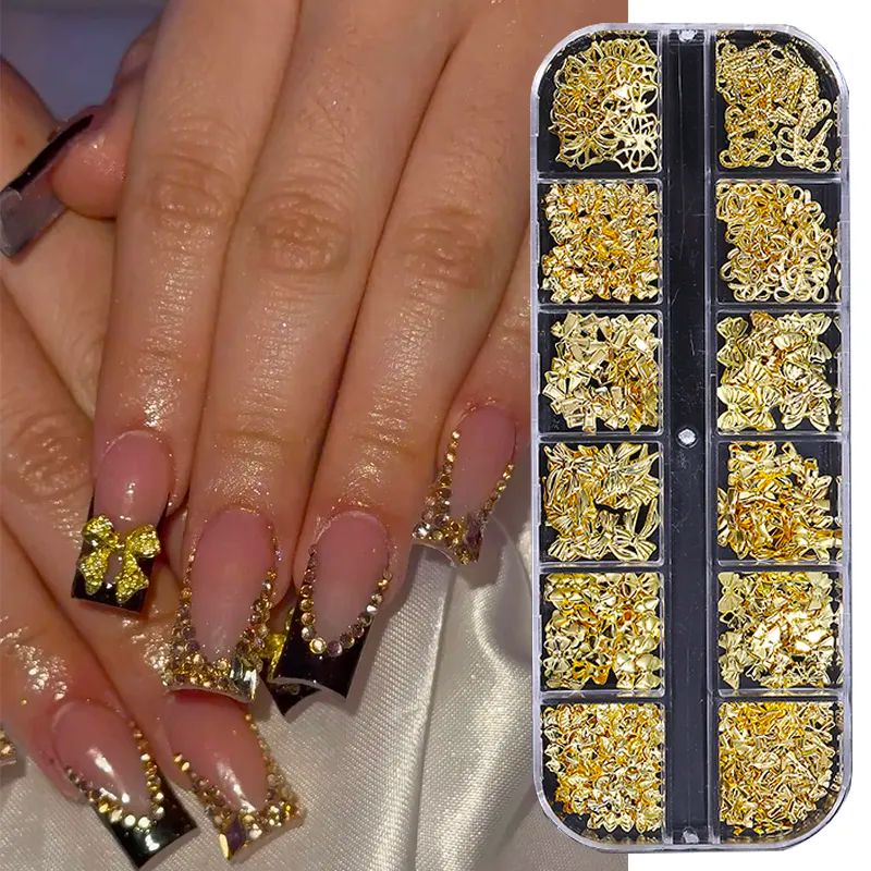 Bow Gold Nail Art Charms Tray - Image 4