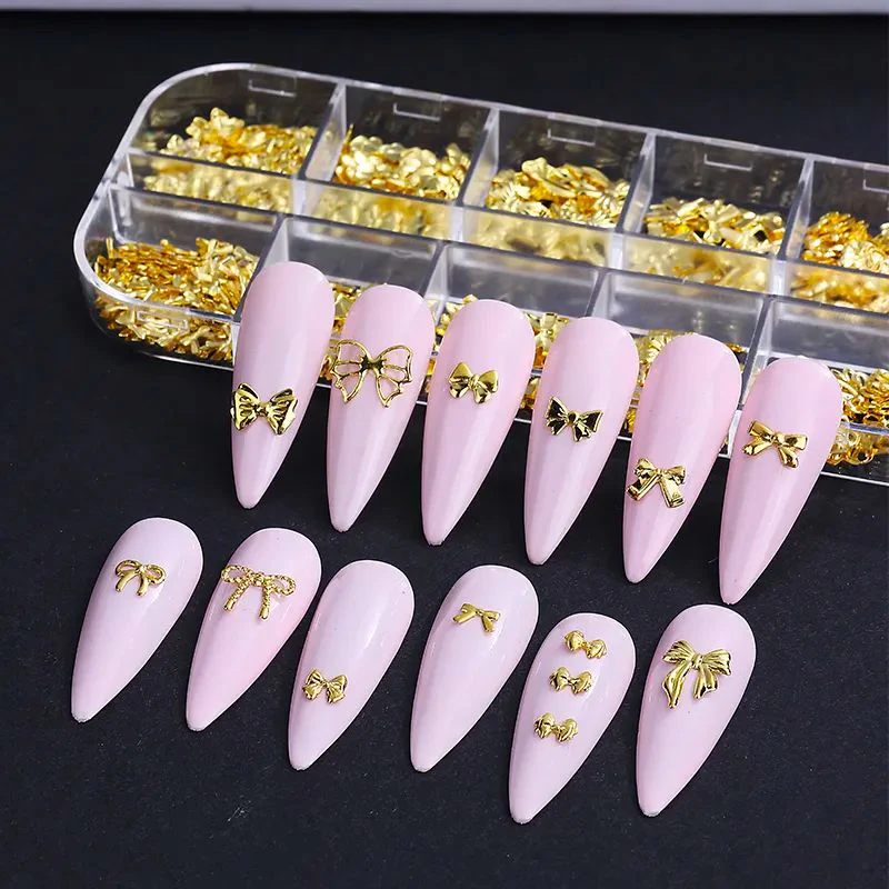 Bow Gold Nail Art Charms Tray - Image 5