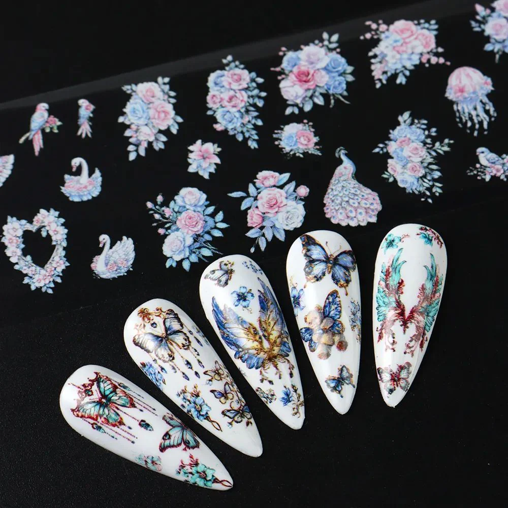 BOX Transfer Foils - Flowers Butterflies ~ 10 ROLLS - Image 3