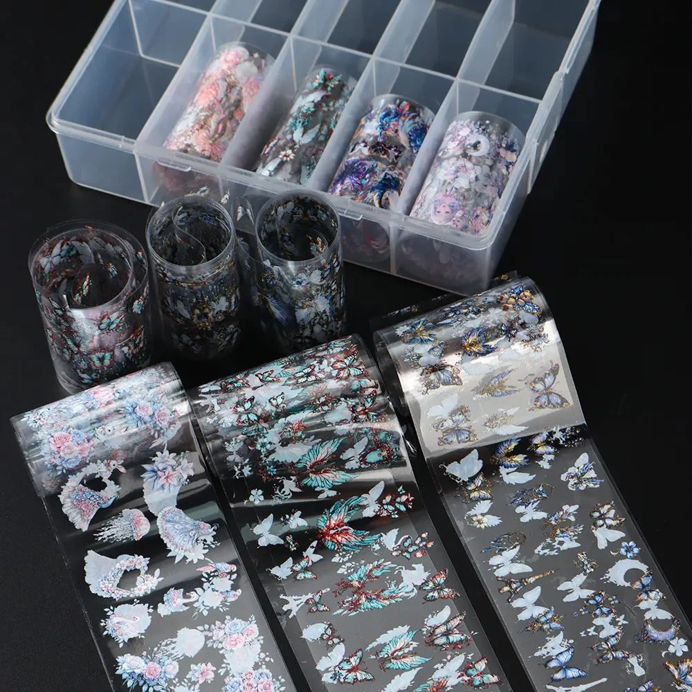 BOX Transfer Foils - Flowers Butterflies ~ 10 ROLLS - Image 4