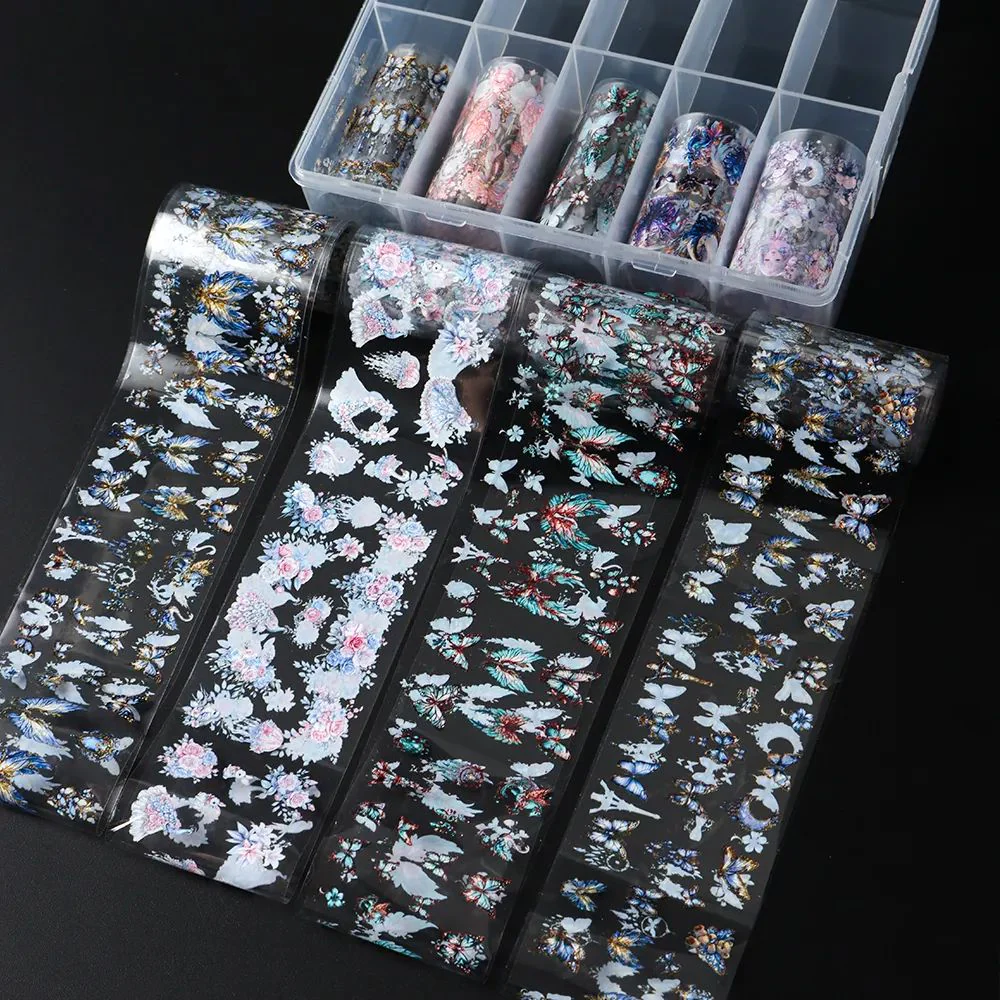 BOX Transfer Foils - Flowers Butterflies ~ 10 ROLLS - Image 5