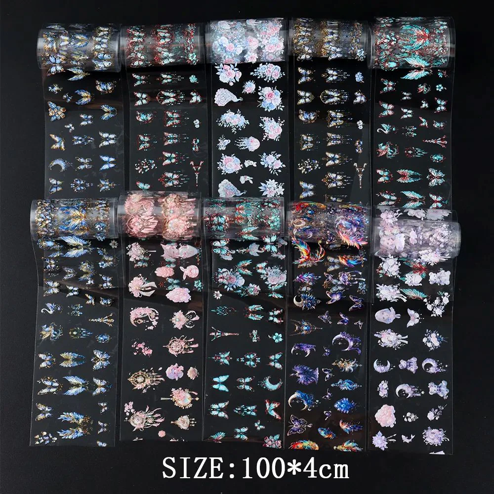 BOX Transfer Foils - Flowers Butterflies ~ 10 ROLLS - Image 6