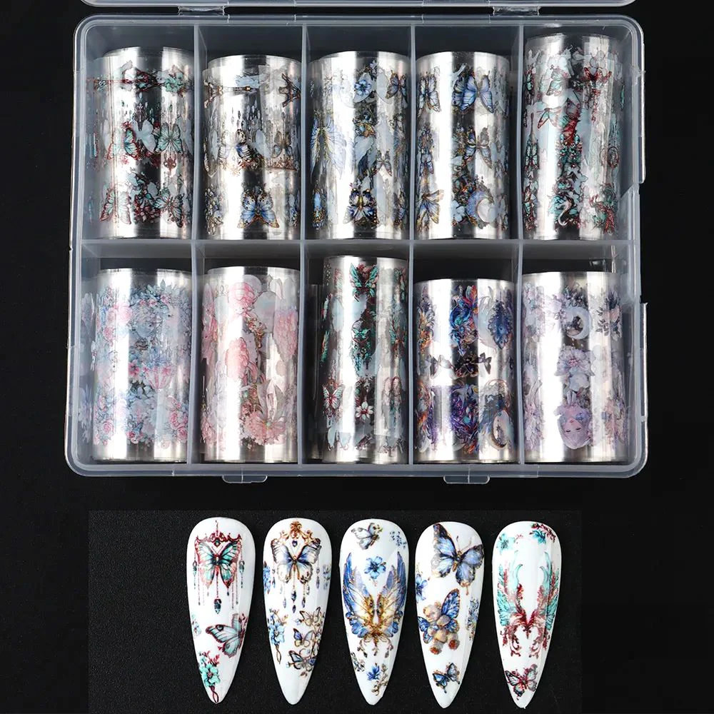 BOX Transfer Foils - Flowers Butterflies ~ 10 ROLLS - Image 7