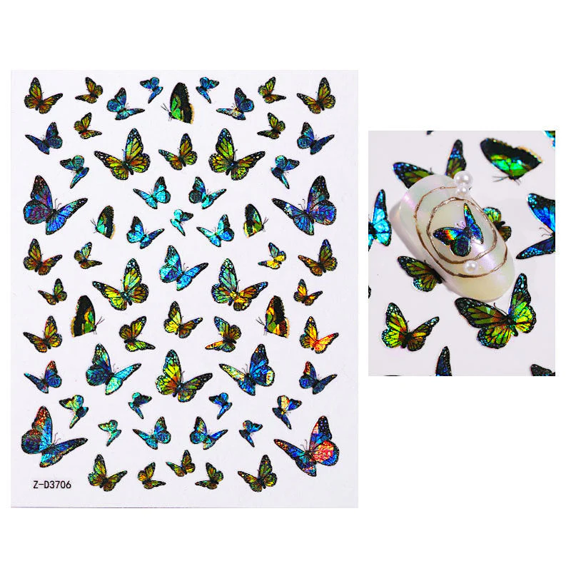 Butterfly Holographic Nail Art Decoration Stickers - Image 4