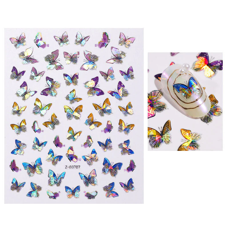 Butterfly Holographic Nail Art Decoration Stickers - Image 5