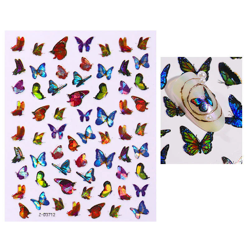 Butterfly Holographic Nail Art Decoration Stickers - Image 7