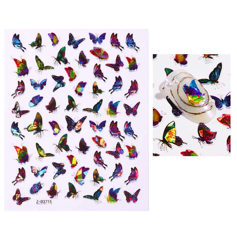 Butterfly Holographic Nail Art Decoration Stickers - Image 9