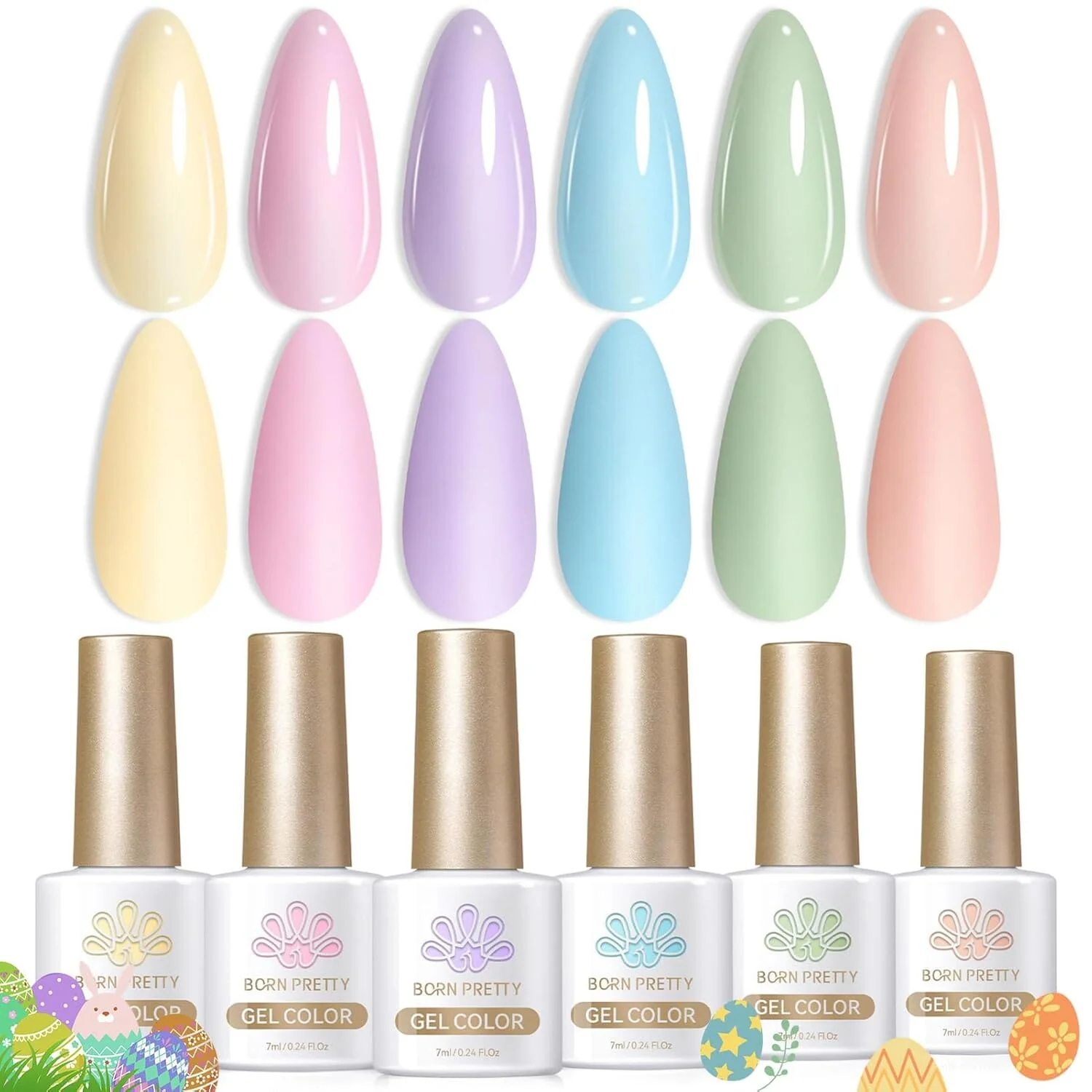 Candy Paradise - Gel Polish 6 Colour Set 7ml bottles