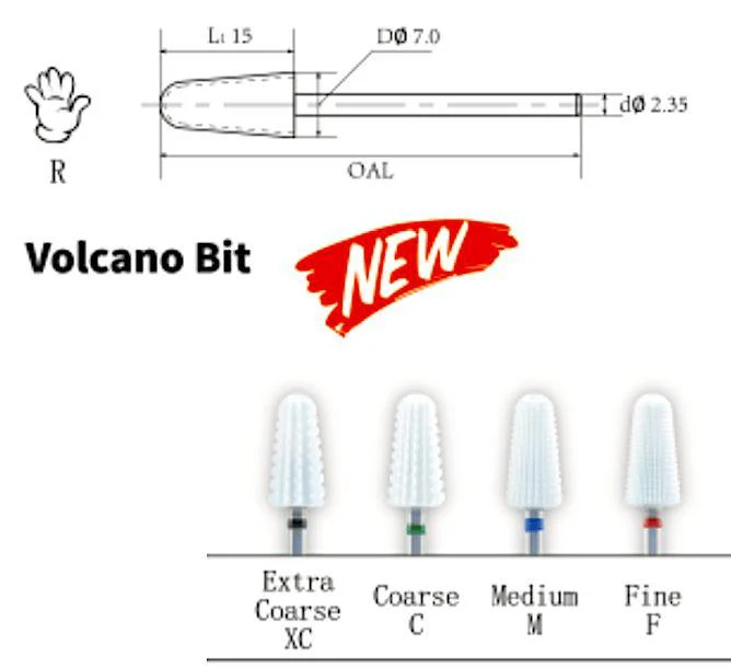 Ceramic Volcano Nail Drill Bit - Image 7