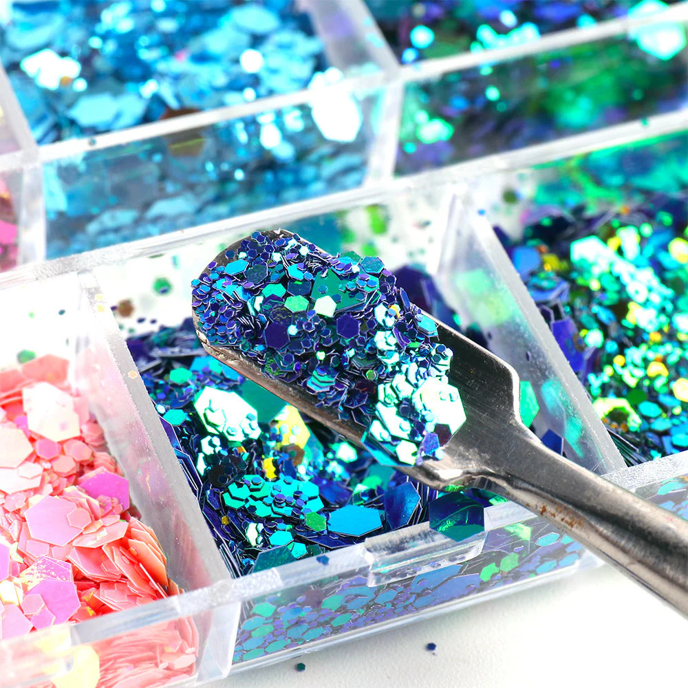 Chameleon Sequins Mix Colours Nail Art Tray - Image 3