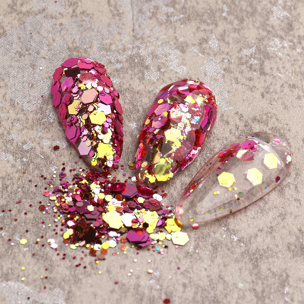 Chameleon Sequins Mix Colours Nail Art Tray - Image 5
