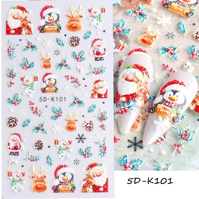 Christmas 5D Nail Art Stickers - Image 7