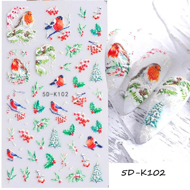 Christmas 5D Nail Art Stickers - Image 8