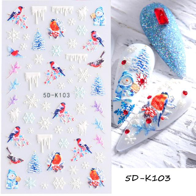 Christmas 5D Nail Art Stickers - Image 9