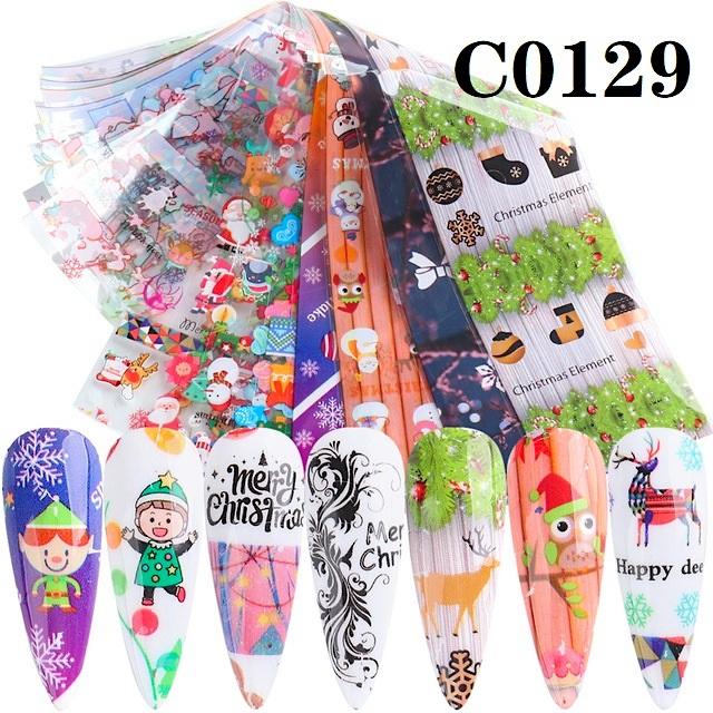 Christmas Cartoon Nail Art Foils 10pcs - Image 4