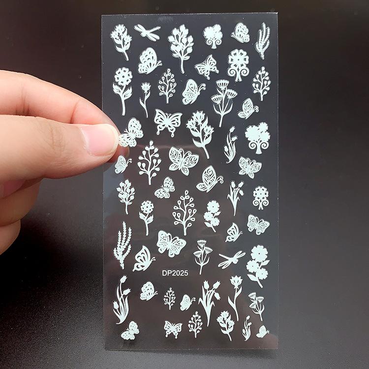 Christmas Gold and Fluorescent Nail Art Stickers - Image 15