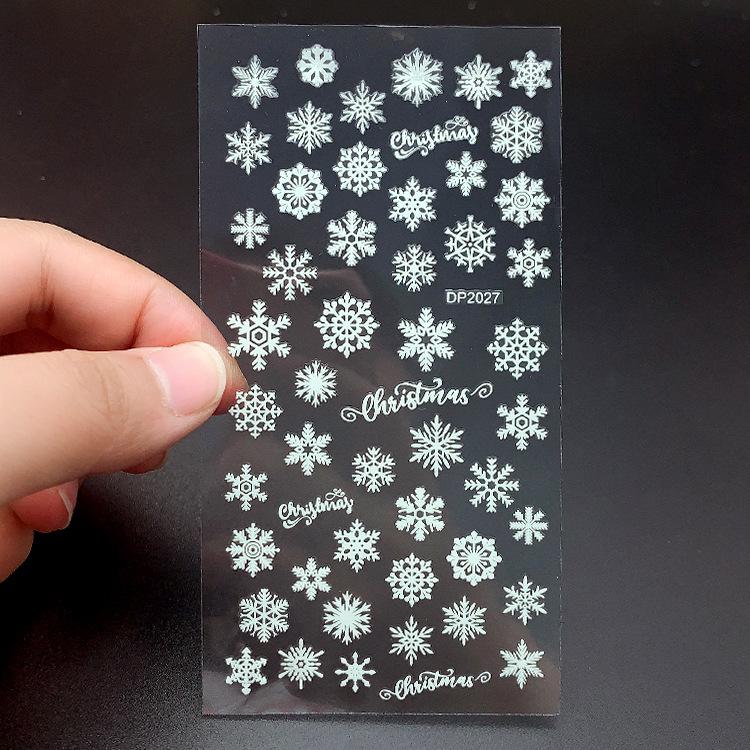 Christmas Gold and Fluorescent Nail Art Stickers - Image 17