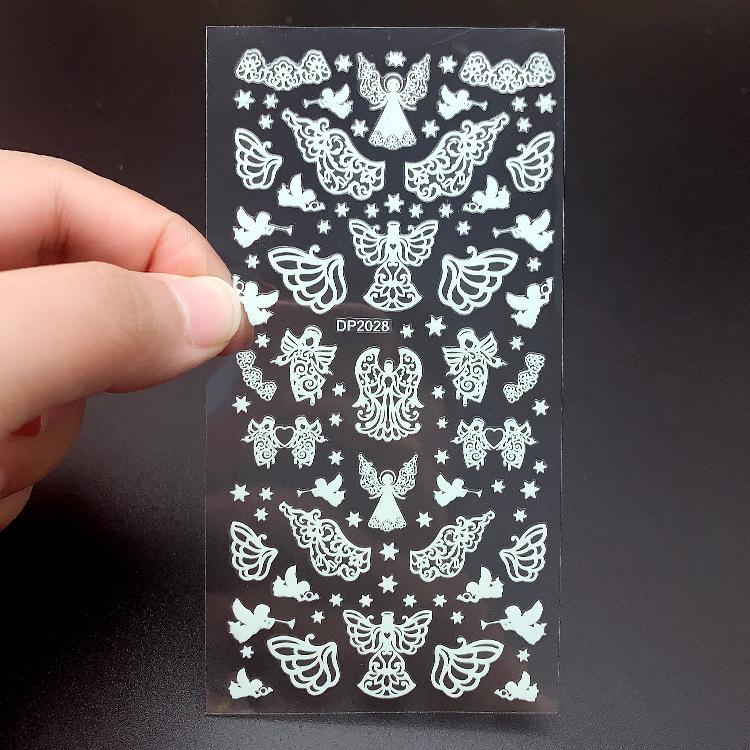 Christmas Gold and Fluorescent Nail Art Stickers - Image 18