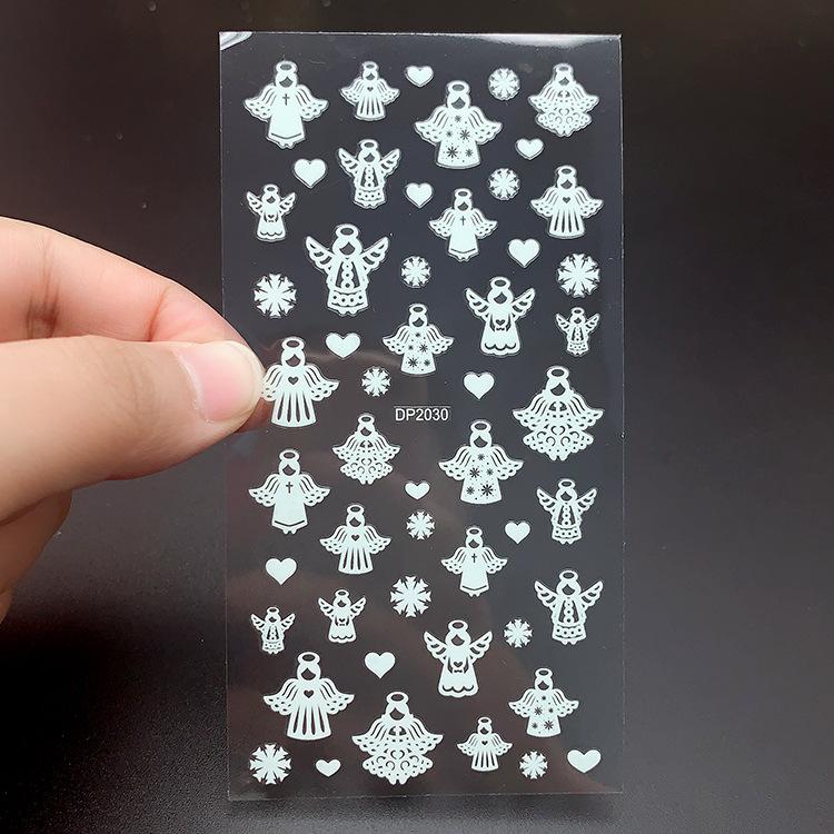 Christmas Gold and Fluorescent Nail Art Stickers - Image 20
