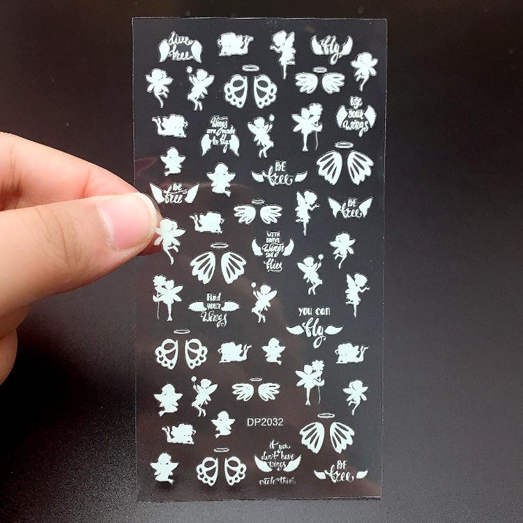 Christmas Gold and Fluorescent Nail Art Stickers - Image 22