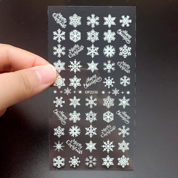 Christmas Gold and Fluorescent Nail Art Stickers - Image 26