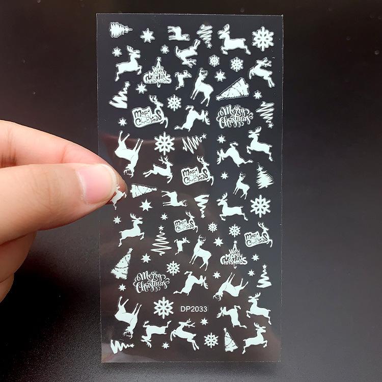 Christmas Gold and Fluorescent Nail Art Stickers - Image 30