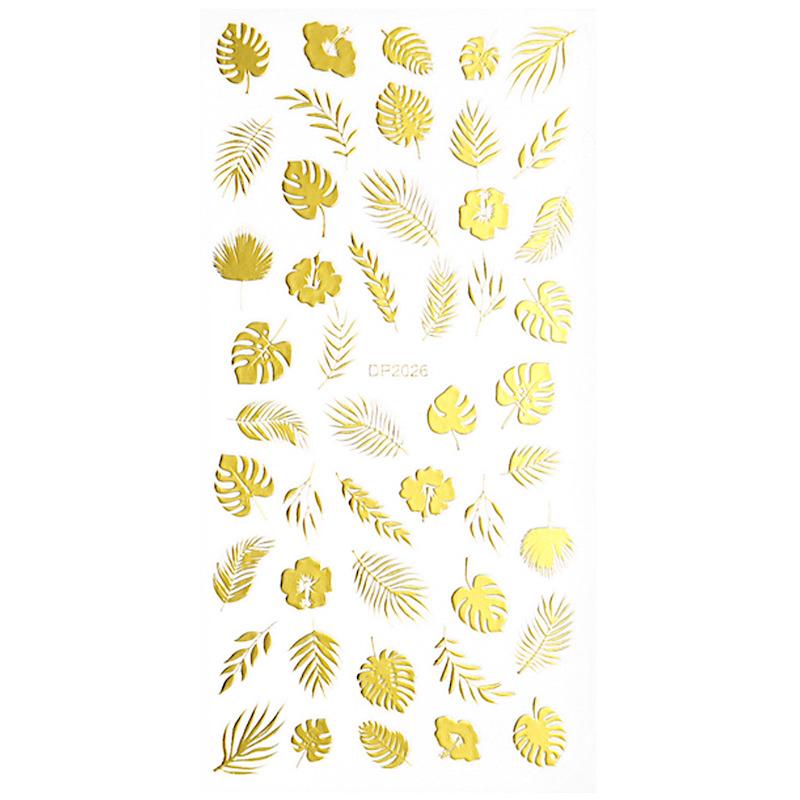 Christmas Gold and Fluorescent Nail Art Stickers - Image 4