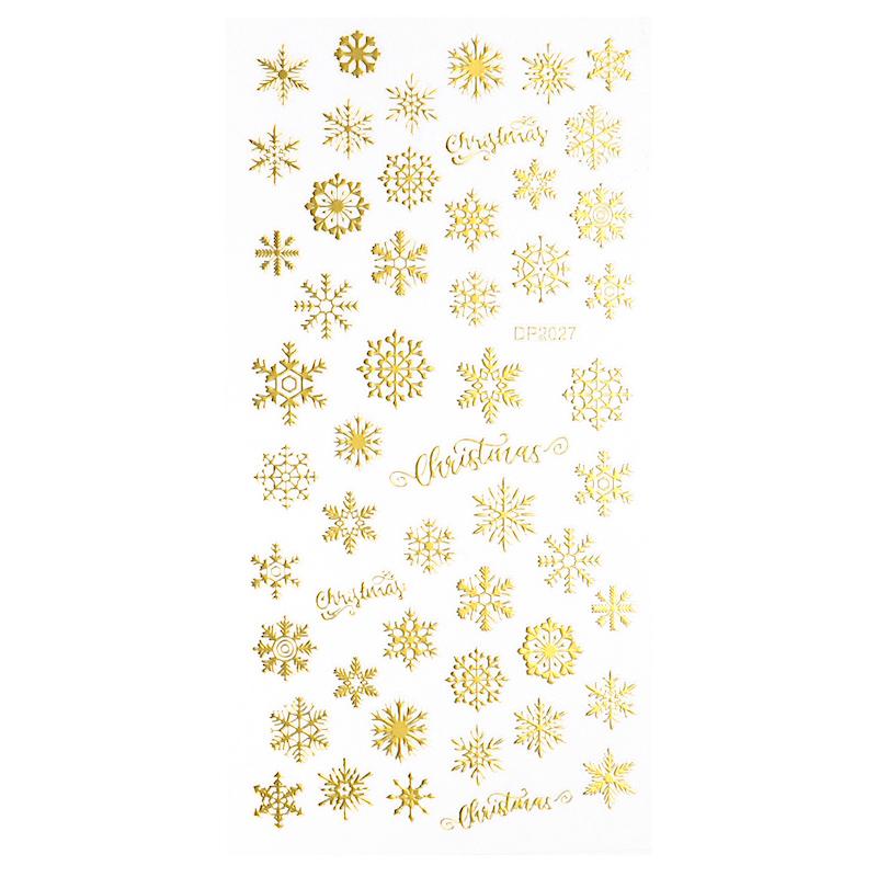 Christmas Gold and Fluorescent Nail Art Stickers - Image 5