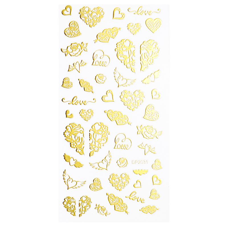 Christmas Gold and Fluorescent Nail Art Stickers - Image 8