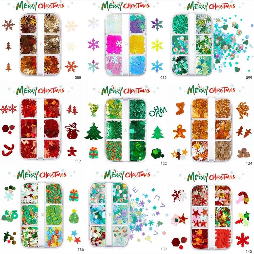 Christmas Nail Art Decoration (6-Grid Tray) - Image 2