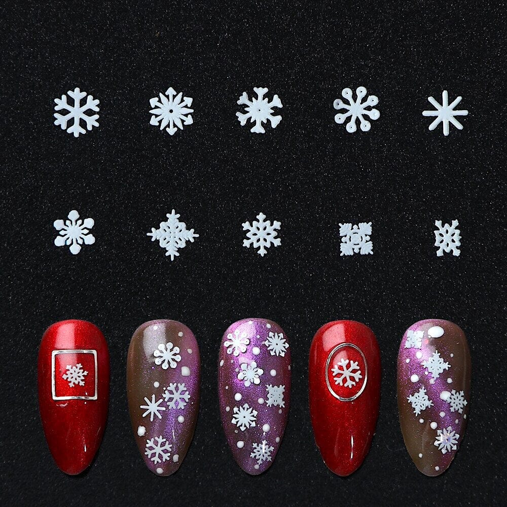 Christmas Snowflakes Stars 3D Nail Art Decoration - Image 3