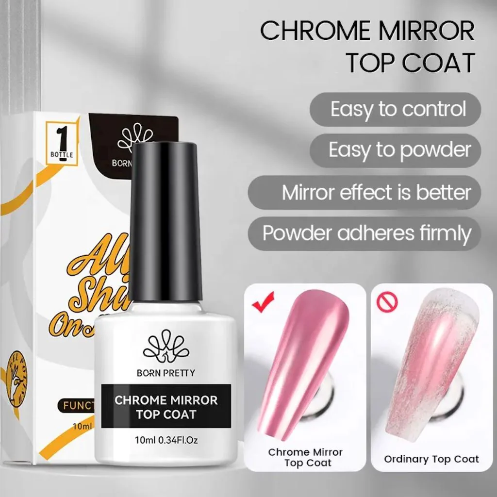 Chrome Mirror Top Coat Born Pretty 10ml - Image 3