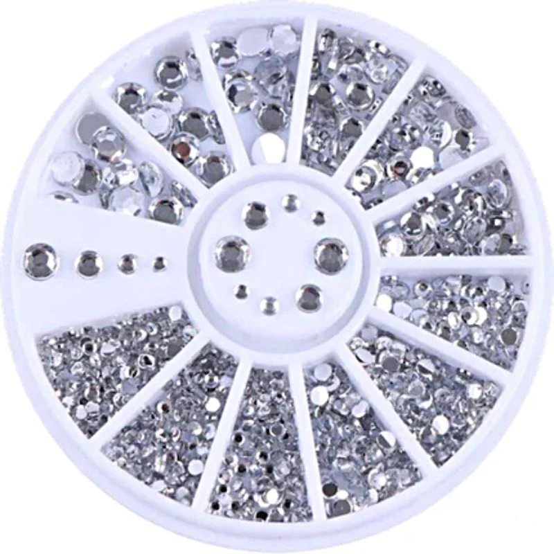 Clear Rhinestones Nail Art Decoration Wheel