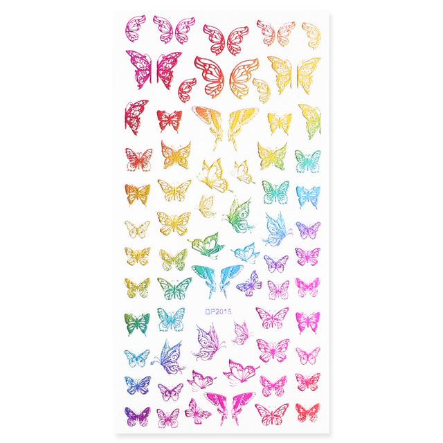 Coloured Butterfly/Heart/Crown Nail Art Stickers - Image 3