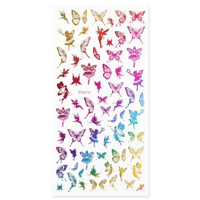 Coloured Butterfly/Heart/Crown Nail Art Stickers - Image 4