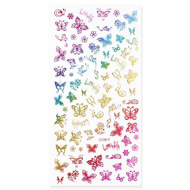 Coloured Butterfly/Heart/Crown Nail Art Stickers - Image 5
