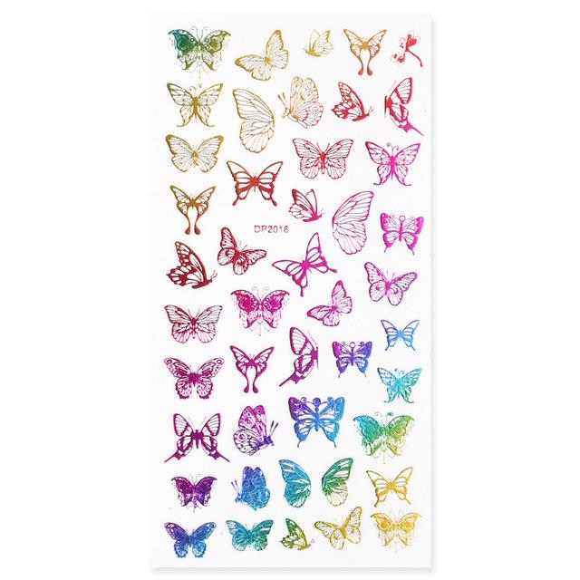 Coloured Butterfly/Heart/Crown Nail Art Stickers - Image 6