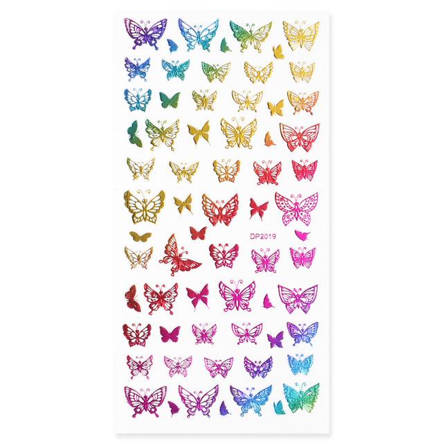 Coloured Butterfly/Heart/Crown Nail Art Stickers - Image 7
