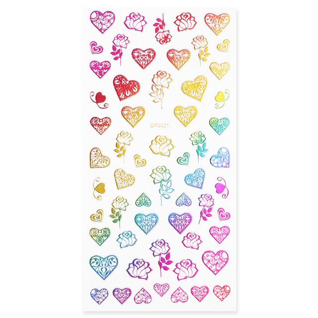 Coloured Butterfly/Heart/Crown Nail Art Stickers - Image 9