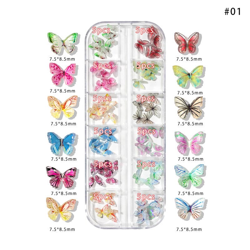 Colourful Butterfly Nail Decoration Tray - Image 5
