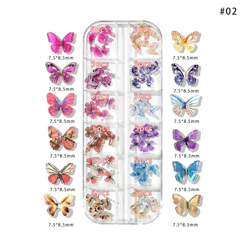 Colourful Butterfly Nail Decoration Tray - Image 6