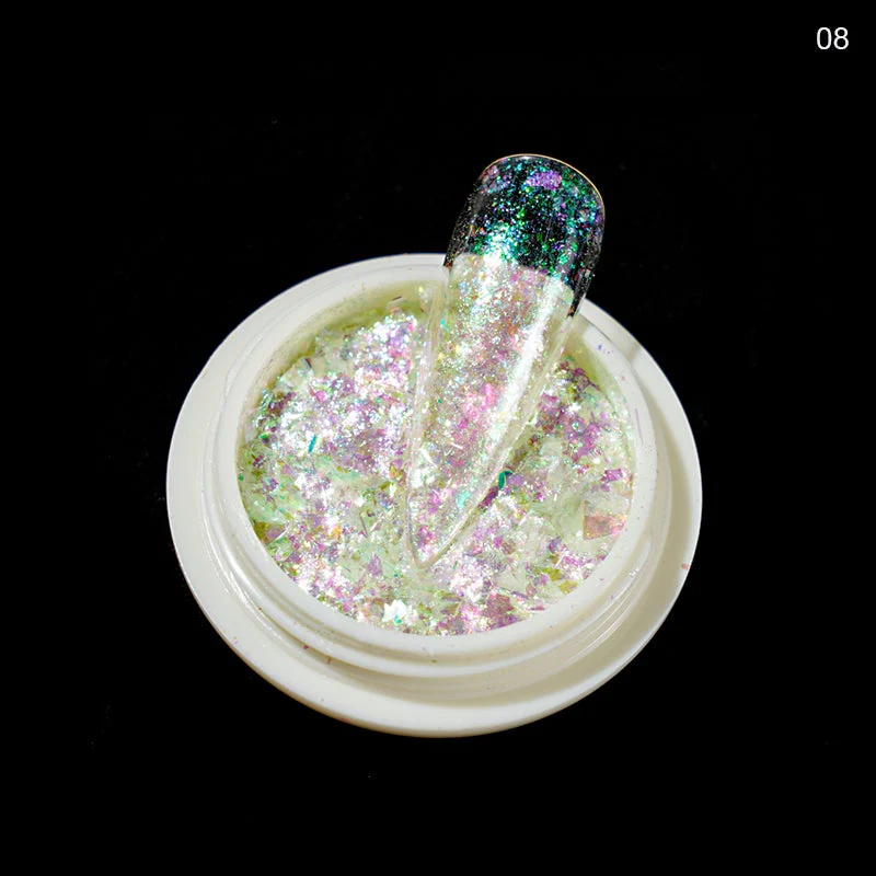 Colourful Nail Art Glitter Iridescent Flakes Sequins - Image 13