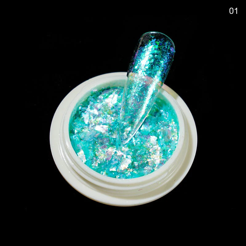 Colourful Nail Art Glitter Iridescent Flakes Sequins - Image 6