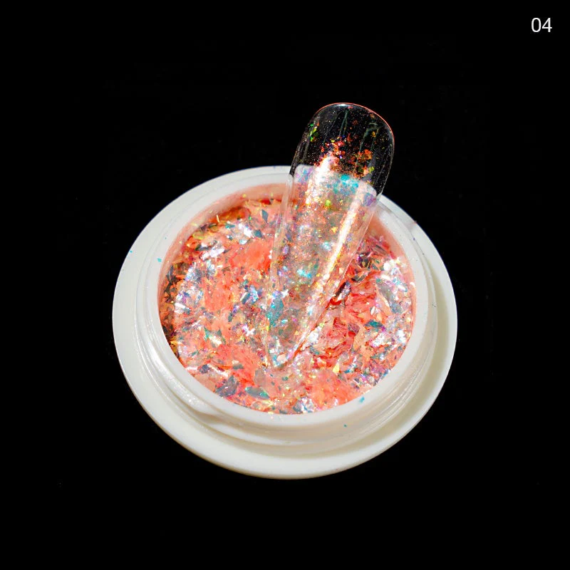 Colourful Nail Art Glitter Iridescent Flakes Sequins - Image 9