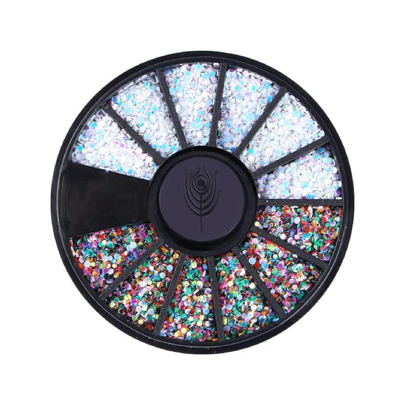 Confetti Round Dot Shape Nail Decoration Wheel - Image 4